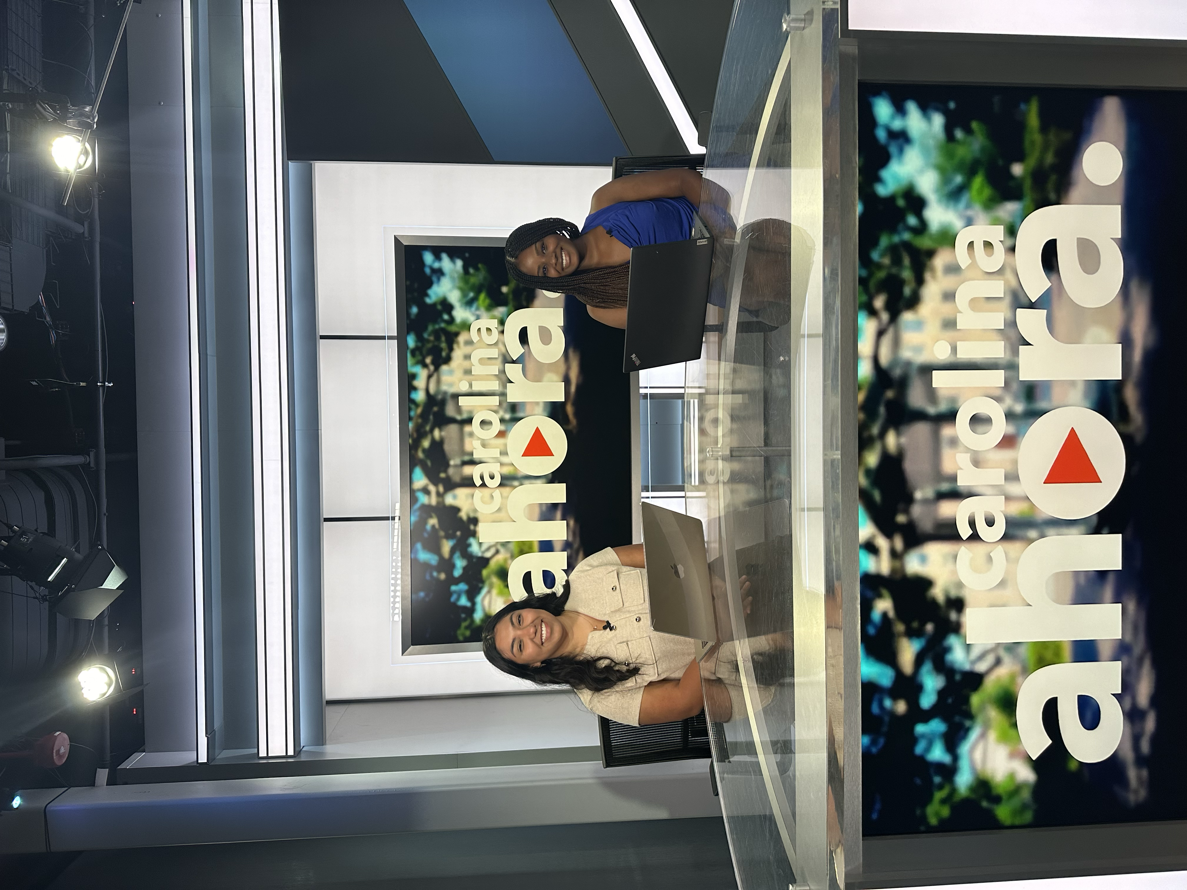 Maria Fernanda co-anchors for Carolina Ahora.